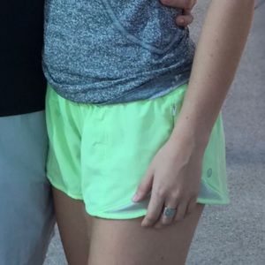 Light yellow lululemon shorts size 4